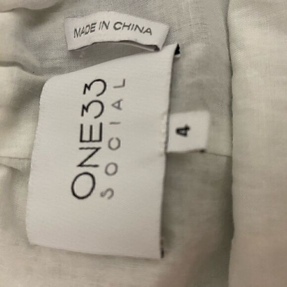 One 33 Social Print Eyelet Floral Maxi Dress Size 4 - Picture 7 of 14